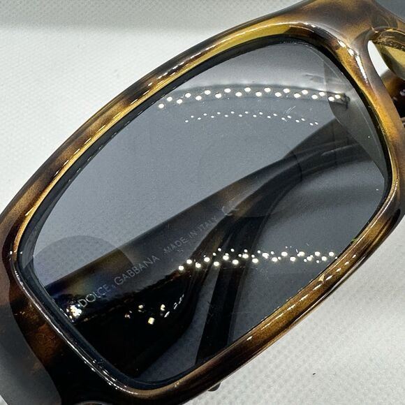 Dolce & Gabbana DG 6020 502/71 Sunglasses 61-15-125 Tortoise Shell Wrap Italy - Picture 2 of 11